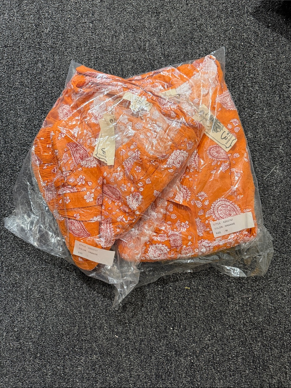 easel Orange Printed Womens Dress NWT